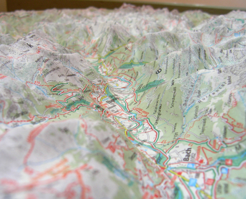 Reliefkarte Allgäu